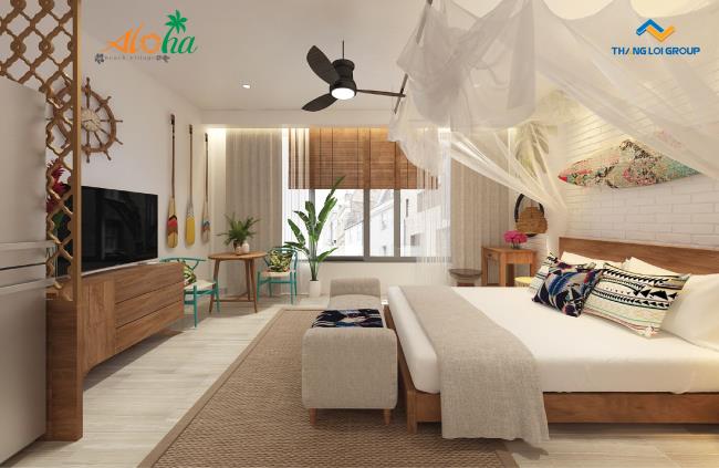 Bán căn hộ khách sạn (condotel) nghỉ dưỡng Aloha Beach Village Phan Thiết, giá chỉ 920tr