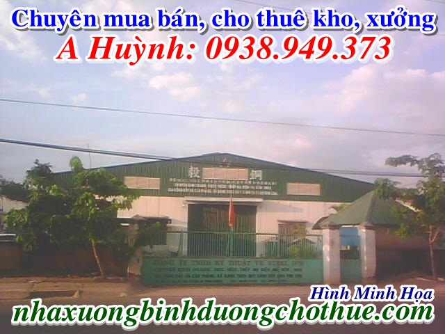 Cho thuê xưởng Bình Dương, Bến Cát, 7100m2, LH 0938949373