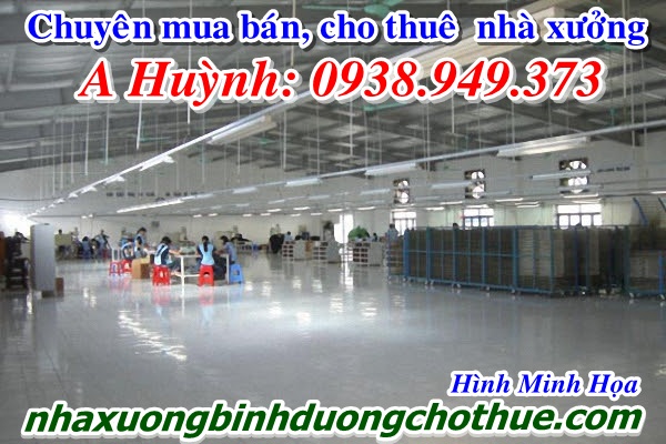 Cho thuê nhà xưởng Bình Dương, Bến Cát, 3.700m2, LH 0938.949.373