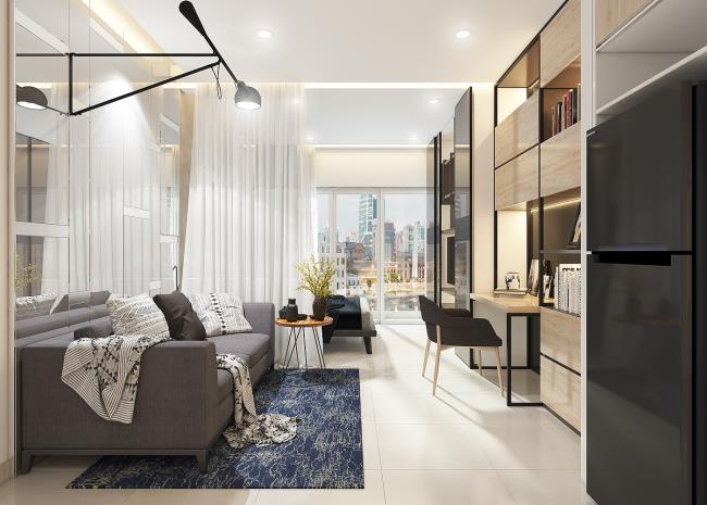 Bán căn hộ studio vừa kinh doanh và lưu trú được ngay mặt tiền Bến Vân Đồn quận 4