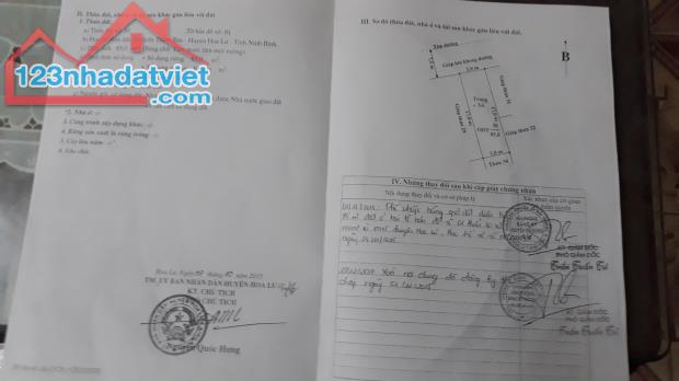THỬA ĐẤT SỐ 30 -KHU ĐẦM SEN TT.THIÊN TÔN - HOA LƯ- NINH BÌNH