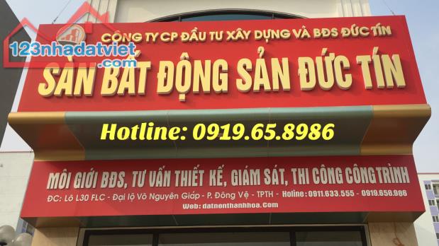 Bán nhanh lô đất biệt thự mặt hồ p.Đông Vệ Thanh Hoá.