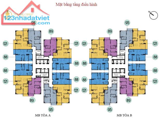 Bán căn hộ Thống Nhất Complex - Thanh Xuân 95m2 3PN Lô góc- tầng đẹp Full nội thất - 2