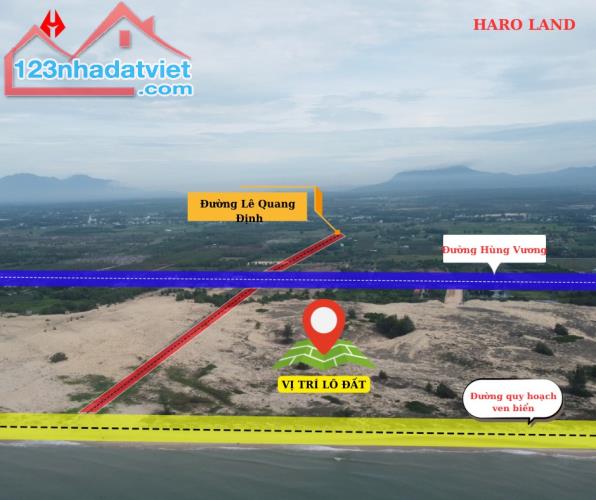 Thanh Lý Gấp đất mặt tiền biển HÙng Vương,Thị Xã LaGi. 4,3hecta-Giá NGỢp,đã lên  FUll TMDV - 2