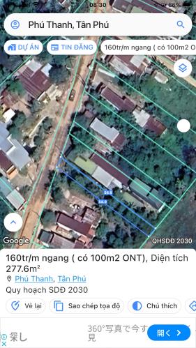 Bán gấp :: 5x56m ( 100m2 ONT ) 800trờng nhựa 15m . Phú Thanh ,Tân Phú - 2