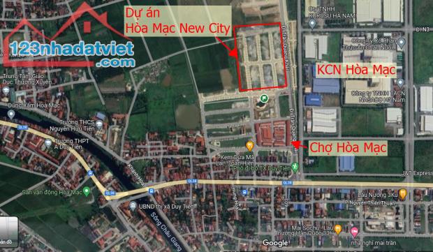 Quỹ hàng độc quyền dự án KĐT Hòa Mạc New City giá chỉ 19tr/m DT 100m2 sổ đỏ từng lô