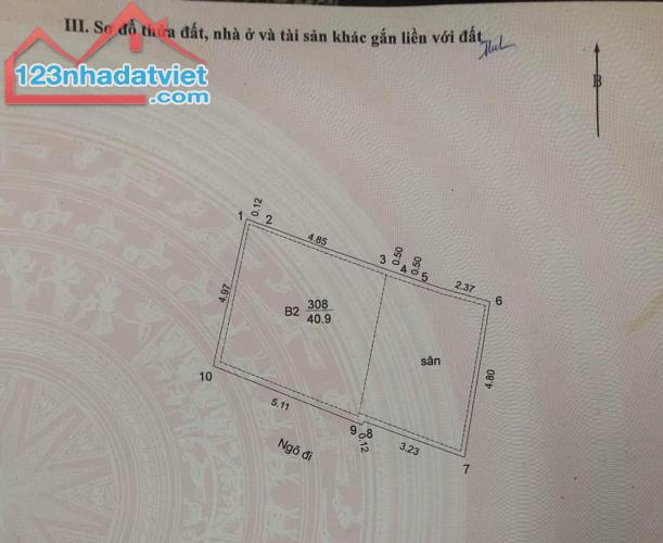 Bán mảnh đất lô góc 2 mặt ngõ đã trổ cửa DT 41m2, giá 2,3 tỷ - 2