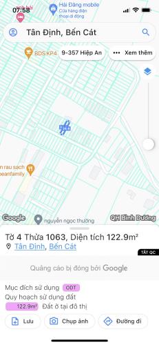 Về quê định cư  gđ cần bán lô đất thổ cư,sổ riêng tại Tân Định TX Bến Cát - 1