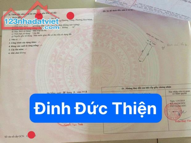 BÁN ĐẤT MT ĐƯỜNG ĐINH ĐỨC THIỆN-KHU B PHƯƠNG TRANG-HOÀ MINH -LIÊN CHIỂU