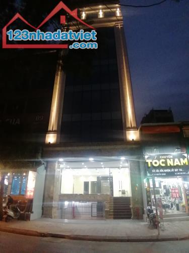 Cho thuê tòa nhà mặt phố Nguyễn Khang. DT: 120m2 * 8 tầng + 1 hầm, MT: 8m. Giá: 180 tr/th