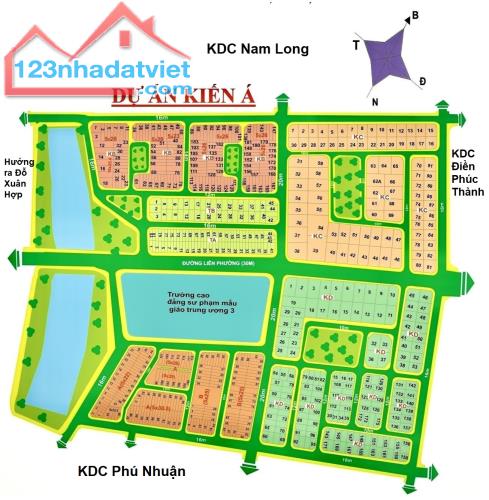 Chủ cần bán gấp nền đẹp có sổ đỏ KDC Kiến Á, quận 9, TPHCM diện tích 205m2, giá 76tr/m2