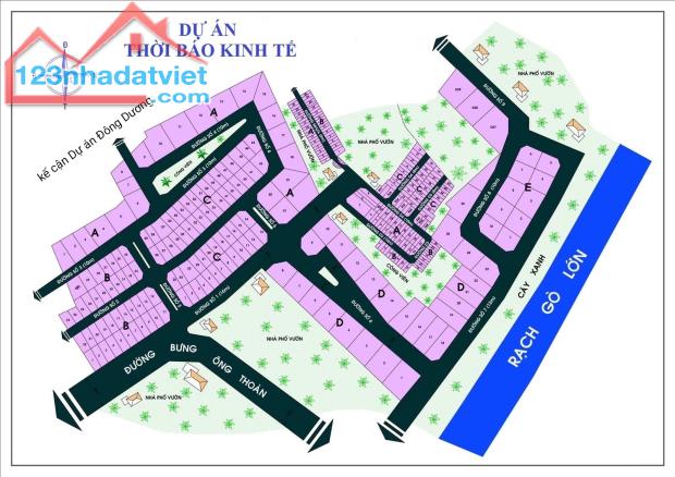 Cần bán 1 số nền đất dự án Thời báo kinh tế, đường Bưng Ông Thoàn, Q9. Có sổ đỏ riêng - 1