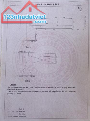 Bán nhà MTKD 438 Tân Sơn Nhì DT 6.2x34 nở hậu L 14.5m(297m2) Gác lửng Gía 39 tỷ TL