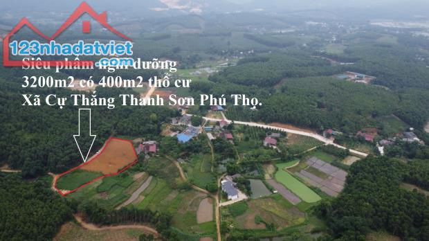 Siêu phẩm nghỉ dưỡng 3200m2 có 400m2 thổ cư xã Cự Thắng, Thanh Sơn, Phú Thọ