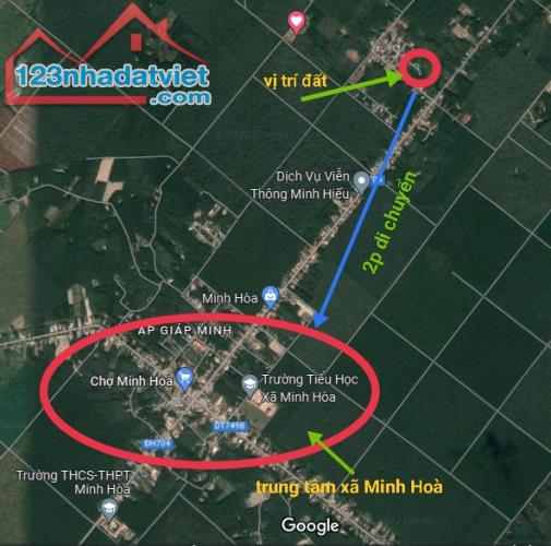Đất thổ cư Dầu Tiếng gần trung tâm xã Minh Hòa DT 8,5x23+100tc chỉ 960tr, xây nhà ở ngay