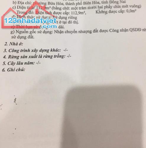 BÁN 2 LÔ ĐẤT BỬU HÒA SỔ HỒNG RIÊNG THỔ CƯ ĐƯỜNG XE TẢI CHẠY