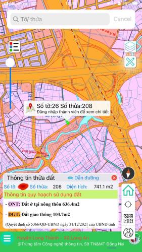 Bán 741m Long An.Long Thành. Mặt tiền Kinh Doanh. Gần vòng xoay CT Biên Hòa -Vũng Tàu. Giá - 2