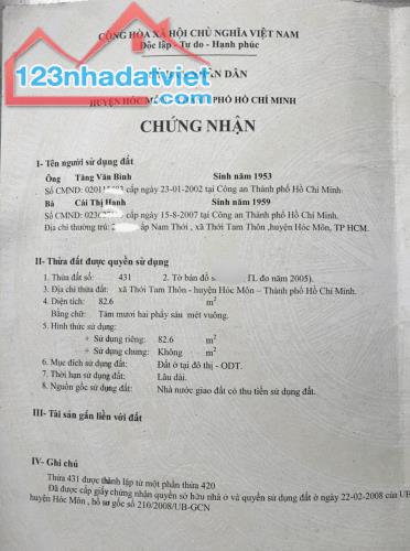 Cần bán gấp căn nhà cấp 4 đang cho thuê làm kho chứa đồ. Ngay Thới Tam Thôn, Hóc Môn - 3