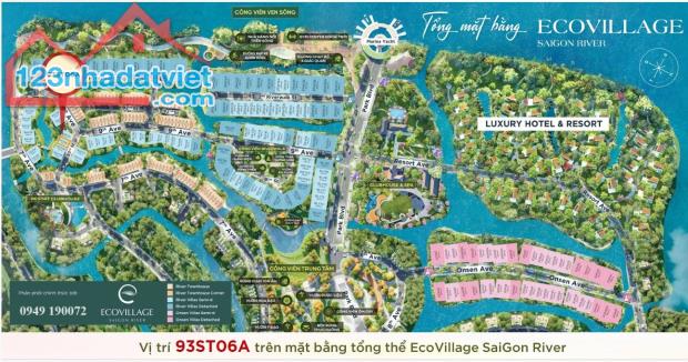 biệt thự song lập mặt tiền sông Ecovillage Saigon River giá chỉ 17 tỷ (gồm VAT, PBT) - 3