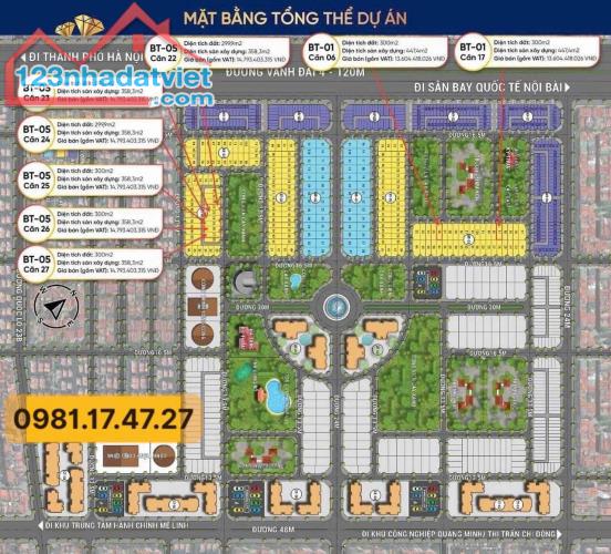 HÀNG HIẾM: {HUD Mê Linh Central} Chỉ 2,3 Tỷ Sở Hữu Ngay #Biệt thự - View Công Viên - 3