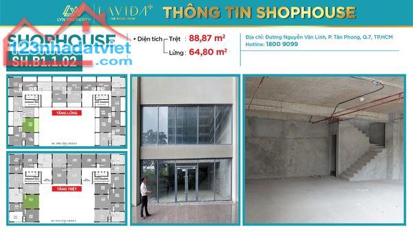 Cho thuê shophouse dự án Lavida Plus Quận 7, Diện tích từ 105m2 giá t72 525k/m2/th - 1