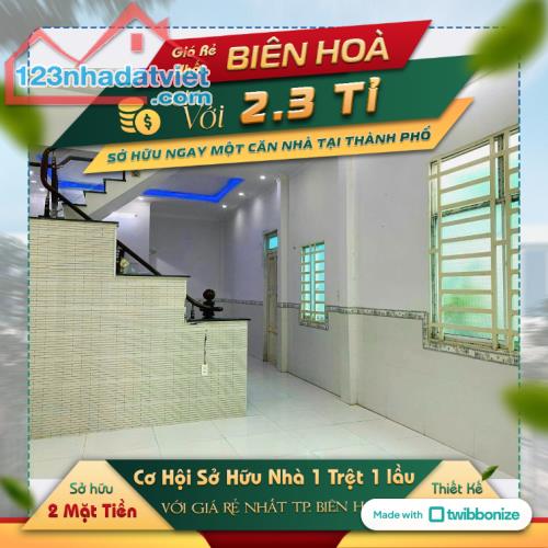 Sở hửu nhà TP Biên Hòa với 900 tr có 3 phòng ngủ - 1