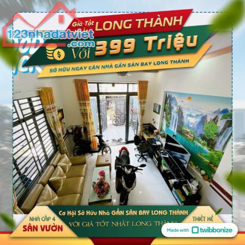 Chỉ cần 399tr sở hữu nhà sổ riêng gần Sân Bay Long Thành