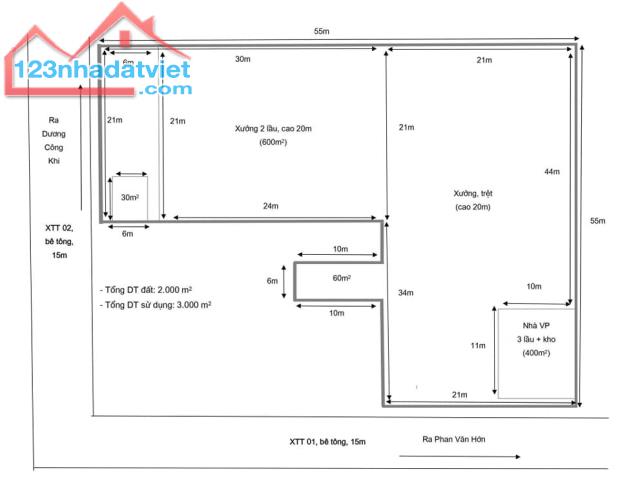 Giảm sâu, Tổ hợp Biệt thự + Kho xưởng - Xuân Thới Thượng - Quận Hóc Môn