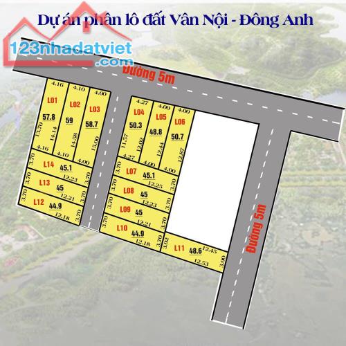 Bán lô góc 59m đất Xóm Nhì, Vân Nội, Đông Anh đường thông ô tô. - 3