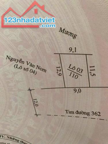 Bán Lô Đất mặt đường 362 tại Trà Phương, Thụy Hương, Kiến Thụy, Hải Phòng