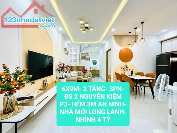 KHU BV 175 NGUYỄN KIỆM- 50M- 2 TẦNG- 3PN- NHÀ MỚI LONG LANH- NHỈNH 4 TỶ