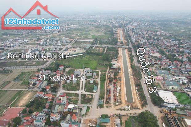 Bán đất đấu giá X1 Nguyên Khê Đông Anh mặt đường quốc lộ 3 kinh doanh view sông đào