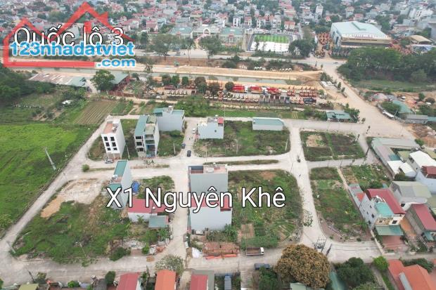 Bán đất đấu giá X1 Nguyên Khê Đông Anh mặt đường quốc lộ 3 kinh doanh view sông đào - 1