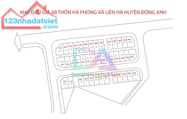 Bán đất đấu giá X8 Hà Phong Liên Hà Đông Anh - 1