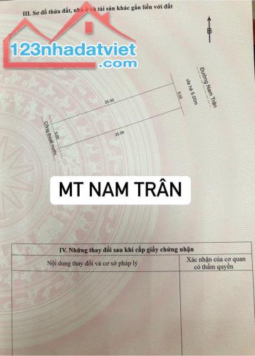 BÁN ĐẤT MẶT TIỀN ĐƯỜNG NAM TRÂN-HOÀ MINH-LIÊN CHIỂU