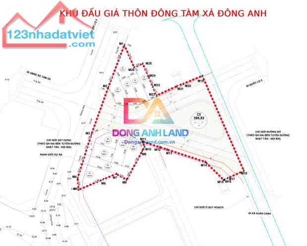 Bán đất đấu giá Thôn Đông Tàm Xá Đông Anh gần công viên Kim Quy