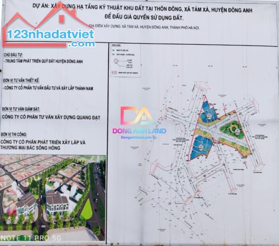 Bán đất đấu giá Thôn Đông Tàm Xá Đông Anh gần dự án Vinhomes Cổ Loa