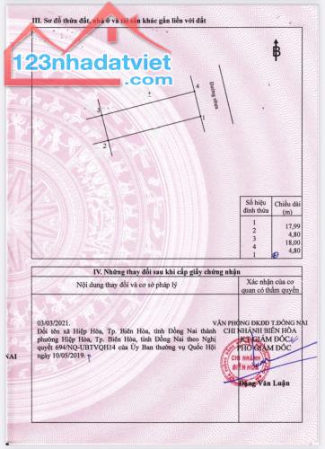 Bán nhà KDC Phúc Hiếu, Hiệp Hòa, Biên Hòa: 4,8 x 18, giá 5,5tỷ - 5