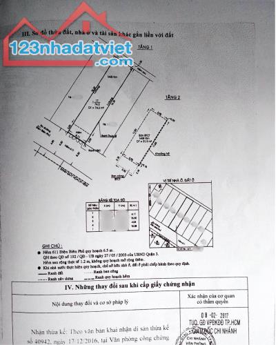 hxh 5m 611 Điện Biên Phủ, 4,1x18m, dtcn 74m2 đất , 2 tầng đúc giá 14 tỷ - 1