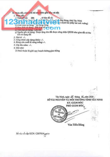 gấp nên cần bán nhà vườn 272m2 ở phía sau KCN Thành Thành Công ,600tr Sang tên ngay