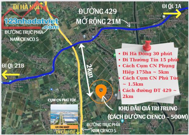 Cần bán Lô Đất Đấu giá Đồng Mèo Trung Lập Tri Trung Phú Xuyên (Cạnh đường Cienco 5)