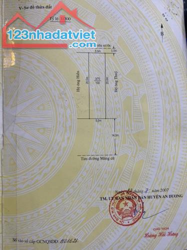 BÁN LÔ ĐẤT MẶT ĐƯỜNG MÁNG NƯỚC - 100M - VỊ TRÍ SIÊU ĐẸP NGAY CHUNG CƯ HOÀNG HUY AN ĐỒNG - 3