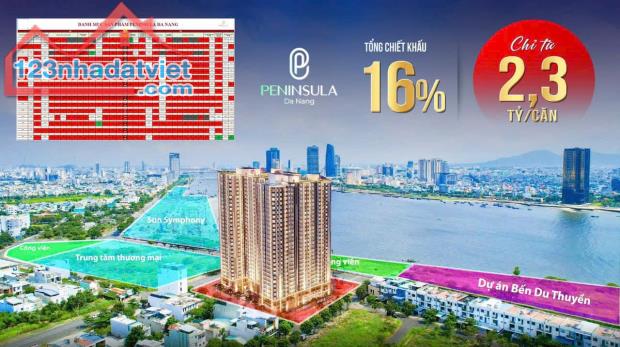 CHỈ TỪ 800 TRIỆU SỞ HỮU NGAY CĂN HỘ SANG TRỌNG PENINSULA ĐÀ NẴNG - VỊ TRÍ VÀNG BÊN SÔNG HÀ - 1