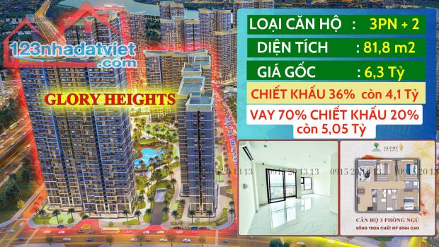 VINHOME GRAND PARK CĂN HỘ 3PN - 81M2 CÒN 4.1 TỶ, VAY 70% MIỄN GỐC + LÃI + PHẠT 48 THÁNG