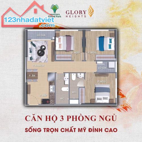 VINHOME GRAND PARK CĂN HỘ 3PN - 81M2 CÒN 4.1 TỶ, VAY 70% MIỄN GỐC + LÃI + PHẠT 48 THÁNG - 2