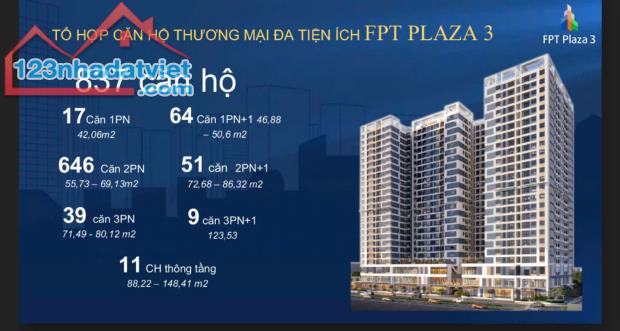 BÁN CĂN HỘ FPT PLAZA 3 ĐÀ NẴNG, CHỈ TỪ 1,19 TỶ/CĂN, LH 0918941589 - 2