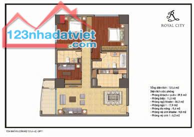 BÁN CĂN HỘ CAO CẤP ROYALL CITY - 131M2/TẦNG (DUPLEX 2 TẦNG) - THƯƠNG LƯỢNG GIÁ TỐT. - 2