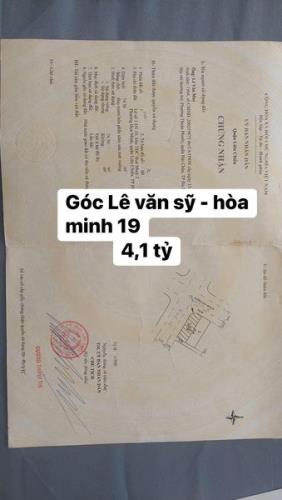 🏩 Bán lô góc 2mt Lê Văn Sỹ và Hòa Minh 19, 75m2, 4.1 tỷ tl