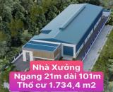 CỦ CHI - NHÀ XƯỞNG ĐANG HOẠT ĐỘNG, MẶT TIỀN ĐƯỜNG BÌNH MỸ, DT 2113m2