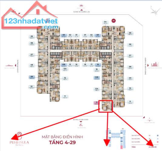 Độc quyền suất giao còn duy nhất 1 căn 3PN dự án Peninsula - Giỏ hàng chính thức từ CDT - 1